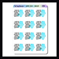 Grippy Socks Sarcasm & Quotes Sheet is a collection of 12 stickers featuring the quote "I think I'm getting real fucking close to a grippy sock vacation"