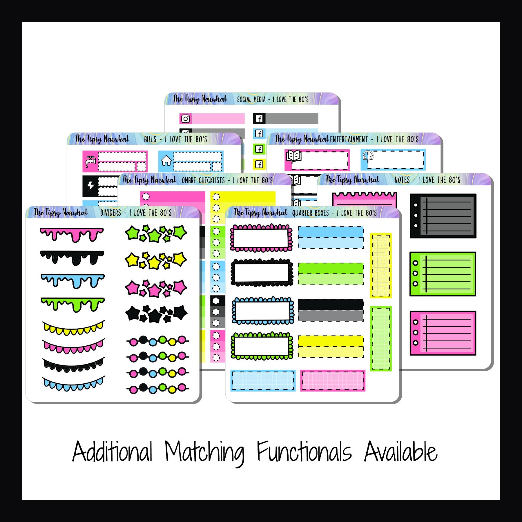 I Love the 80's Hobonichi Cousin Kit