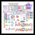Ice Cream Dream Hobo Cousin Bundle includes the full Ice Cream Dream Cousin Kit, Decor Sheet, Rips & Scribbles, Washi Sheet, I Scream for Ice Cream Washi, Kit Matching Functionals Set and the Ice Cream Sarcasm & Quotes Sheet for $33.  Total value of bundle is $39