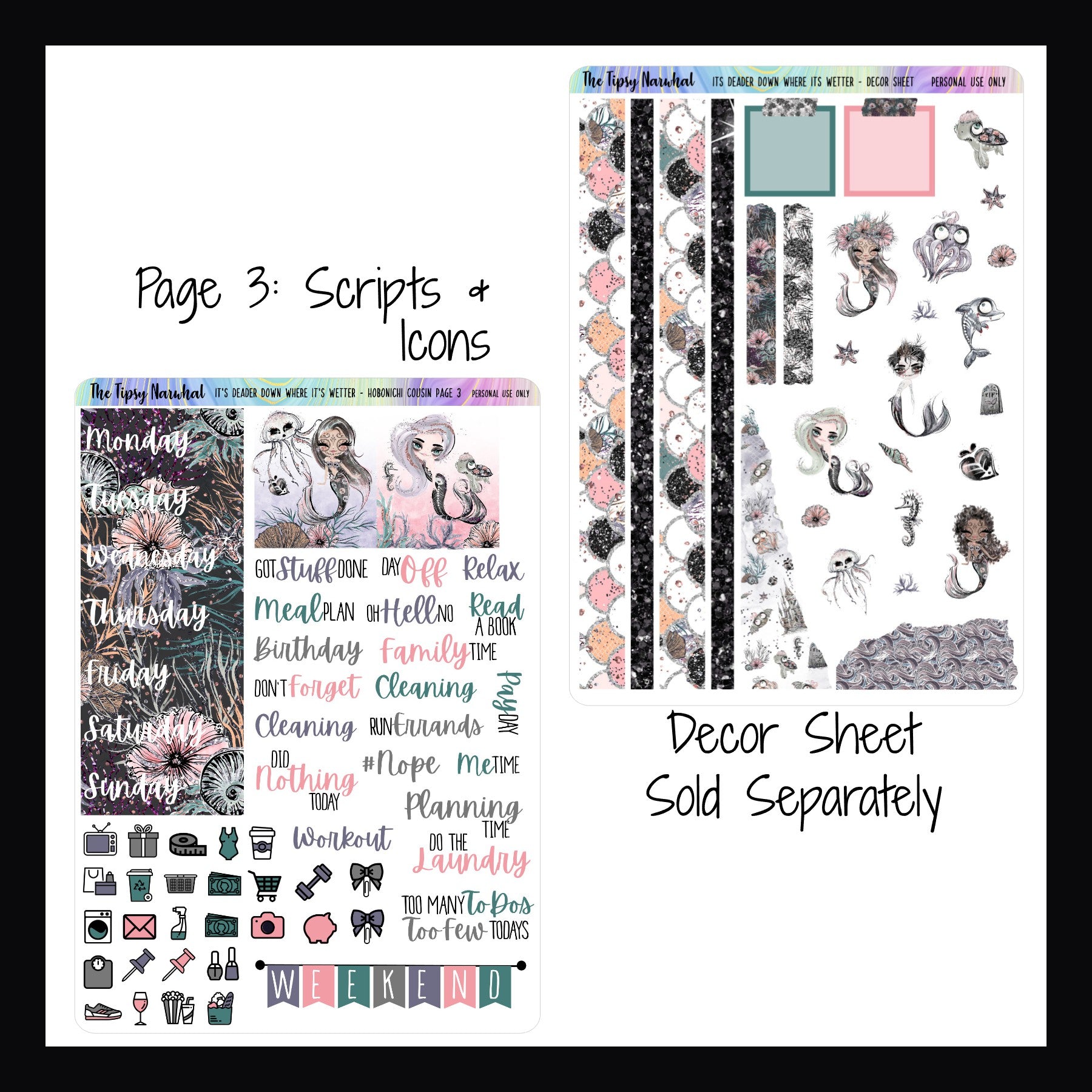 It's Deader Down Where It's Wetter Hobonichi Cousin Kit