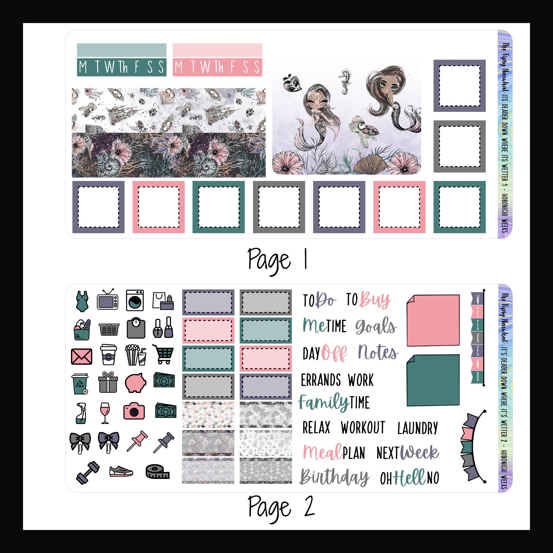 It's Deader Down Where It's Wetter Hobonichi Weeks Kit