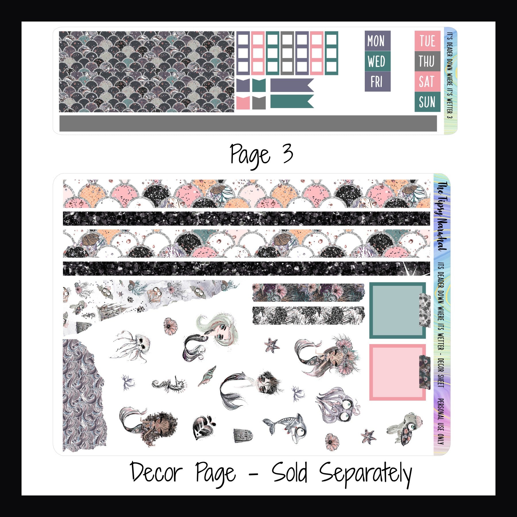 It's Deader Down Where It's Wetter Hobonichi Weeks Kit