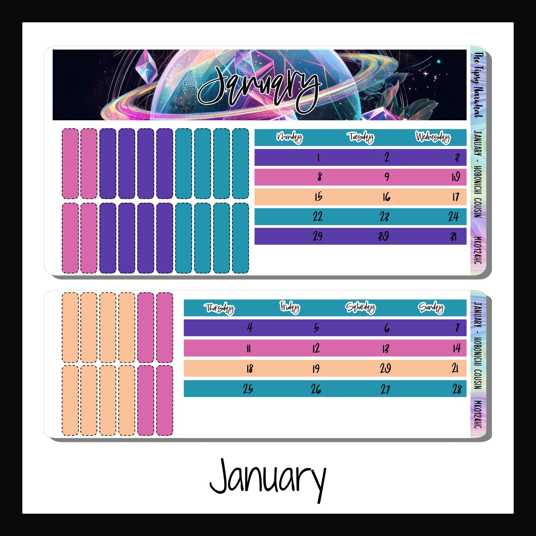 2024 Monthly Kits for Hobonichi Cousin