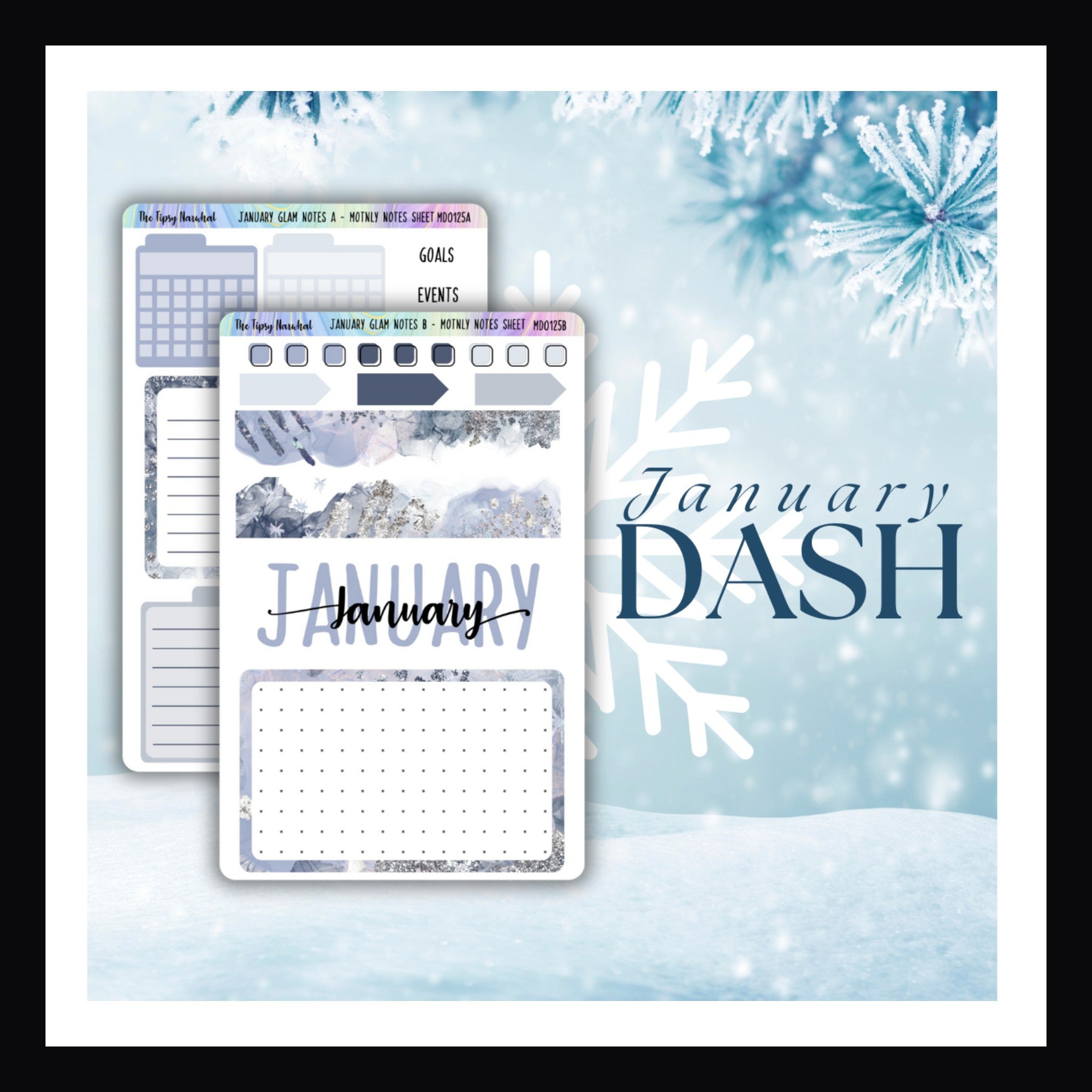 January Dashboard Sticker Kit