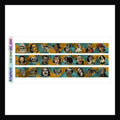 Jeepers Creepers Washi Sheet shown on a white background. Sheet includes 3 Halloween themed sticker strips. 