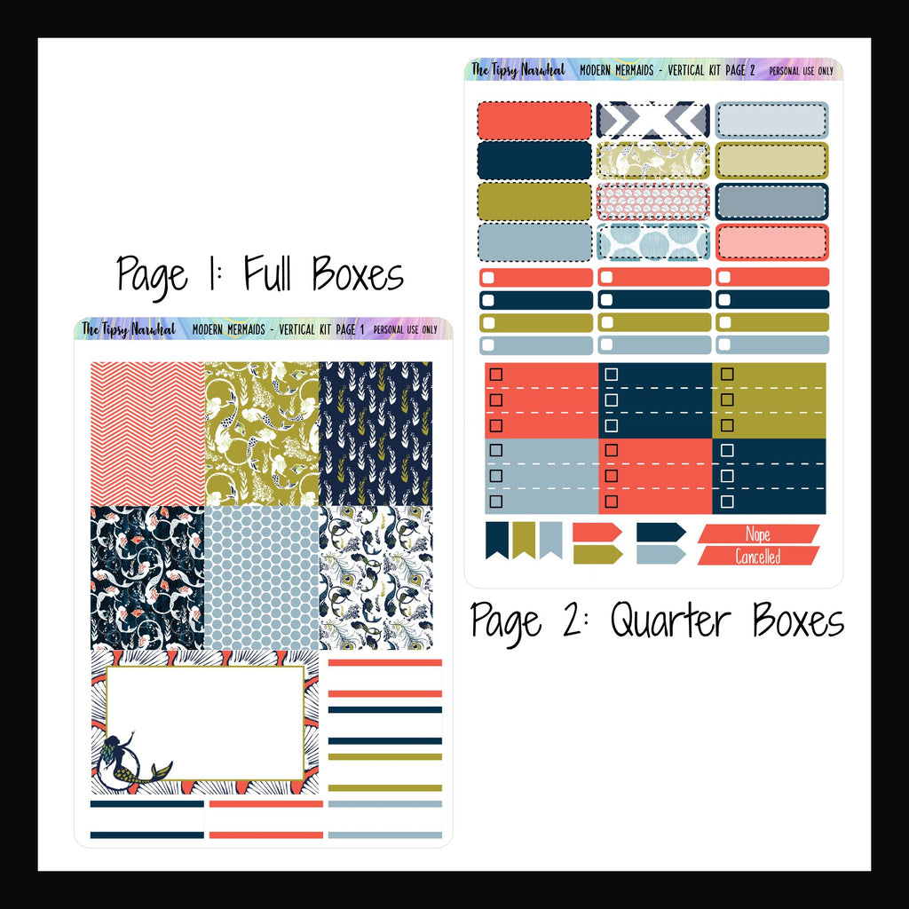 Modern Mermaids Vertical Weekly Kit
