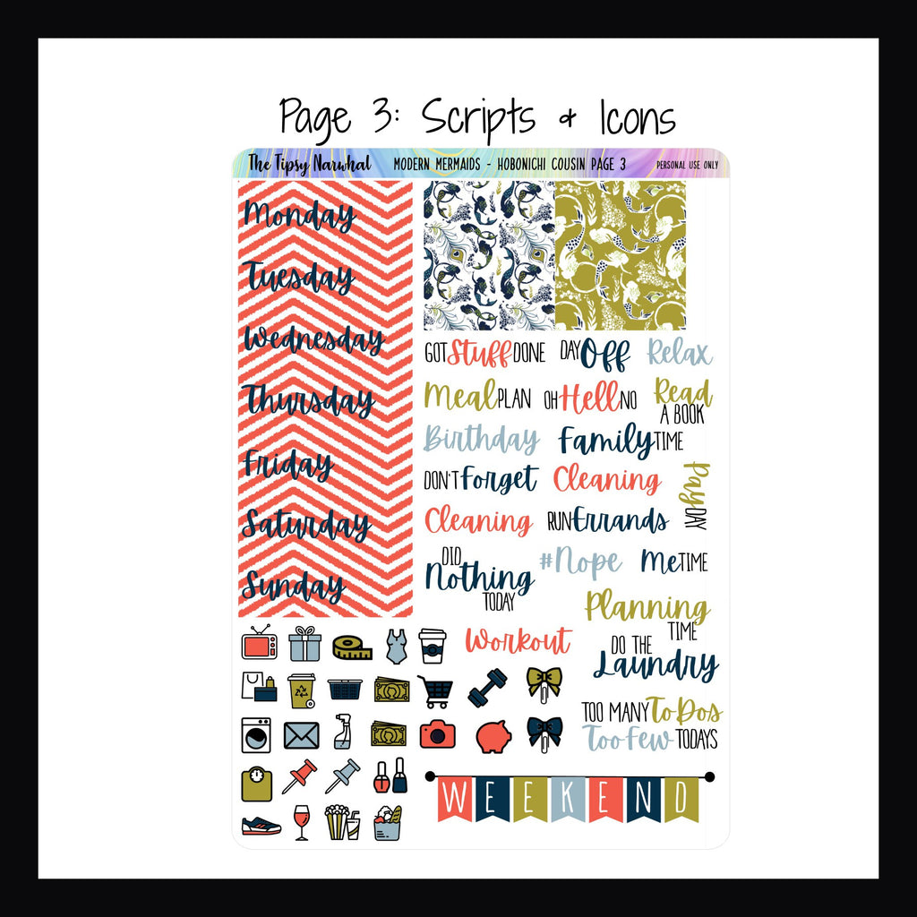 Modern Mermaids Hobonichi Cousin Kit