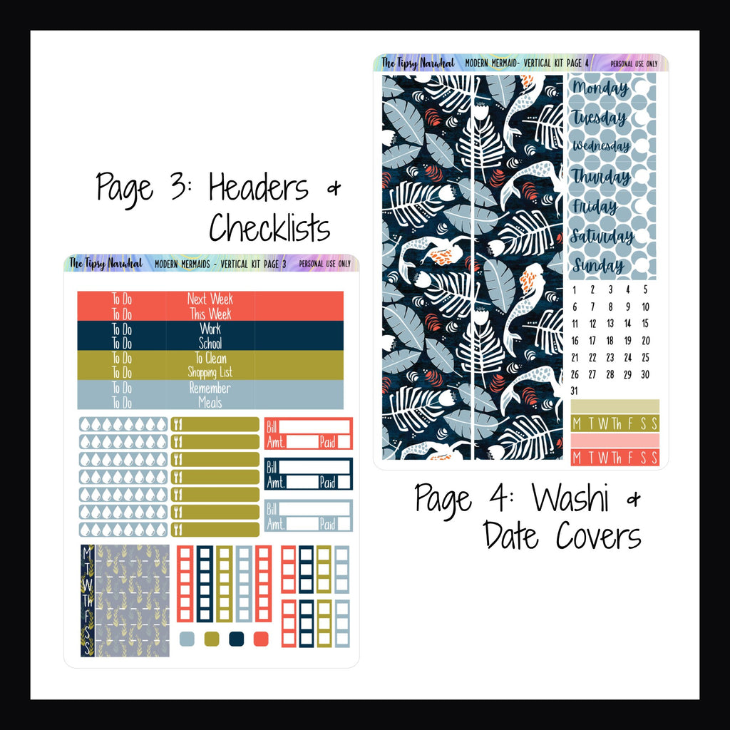 Modern Mermaids Vertical Weekly Kit