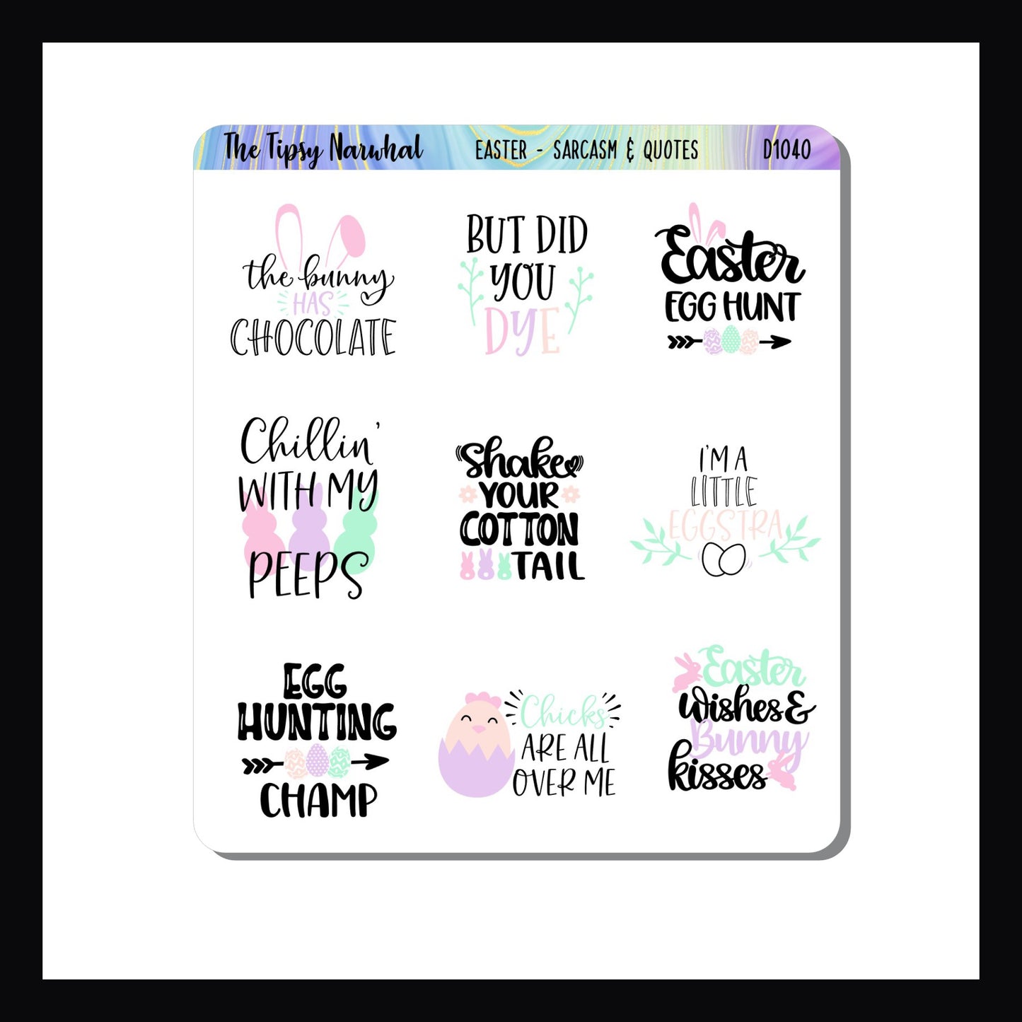 Easter Sarcasm & Quotes Sticker Sheet