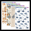 November Rain Full Page Stickers a collection of 4 full page stickers available in matte white or washi paper style.  Patterns match the November Rain weekly kits. 