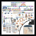 The November Rain Journal Value bundle consists of the November Rain journal kit, all the additional decor sheets, all 7 functional add-on sheets and comes packaged in a matching storage envelope. 