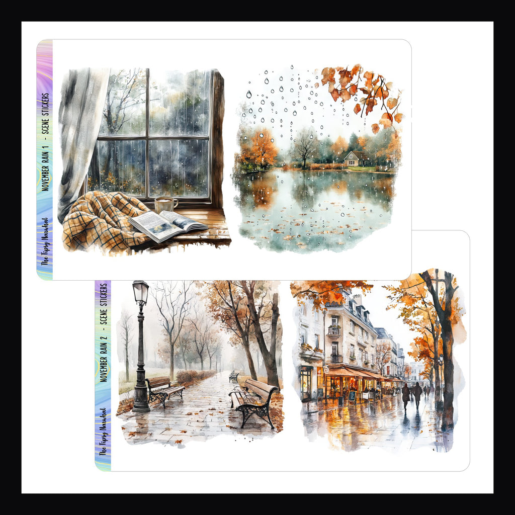 November Rain Large Format Stickers