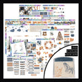 November Rain Vertical Value Bundle - Bundle includes the November Rain vertical kit, all decorative pages, all functional add-ons, all 4 page stickers in the washi material and large format stickers.  Comes with a free matching storage envelope.