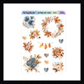 November Rain Florals Decor Sticker Sheet a collection of autumn inspired floral bouquets that match the November Rain weekly kits. 