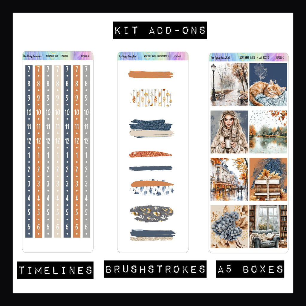 November Rain Journal Sticker Kit