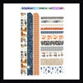 November Rain Washi Sticker Sheet features 14 strips of washi style stickers that match the November Rain weekly kits. 