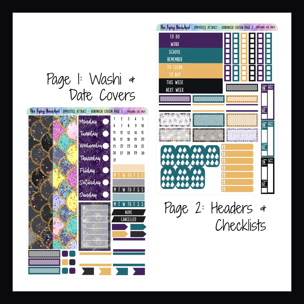 Opposites Attract Hobonichi Cousin Kit
