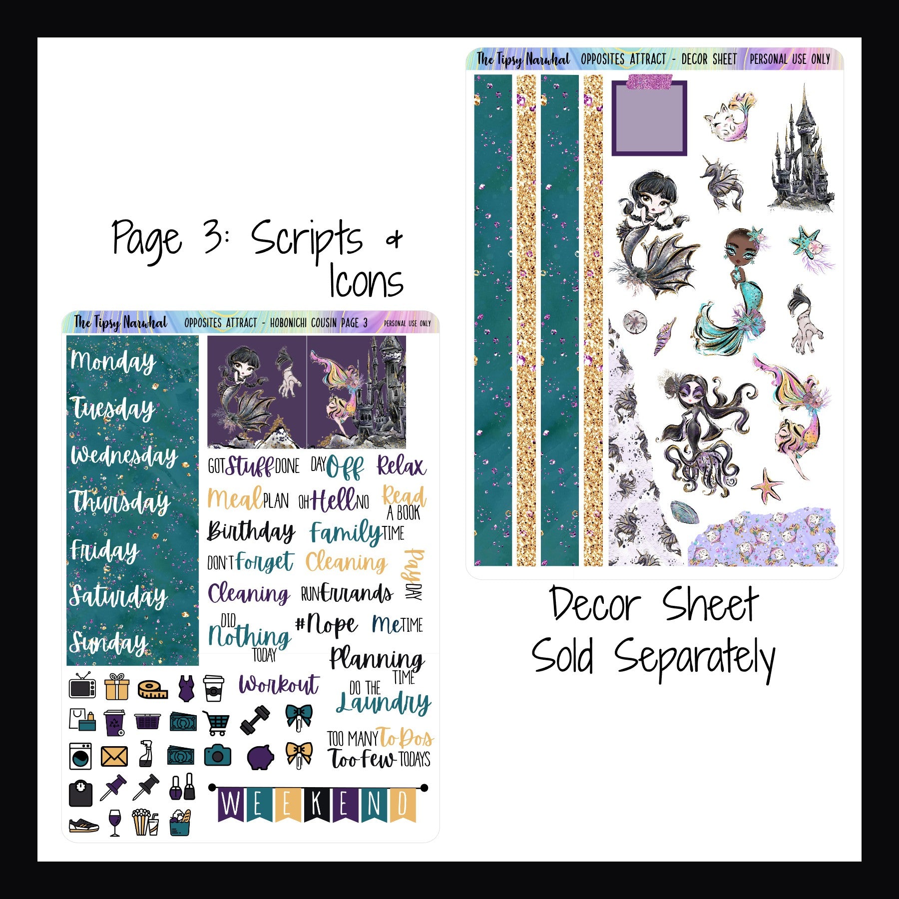 Opposites Attract Hobonichi Cousin Kit