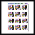 Positive Pants Sarcasm & Quotes sheets is a collection of 12 colorful stickers featuring a quote "Put your positive leggings on & go conquer the fucking day"