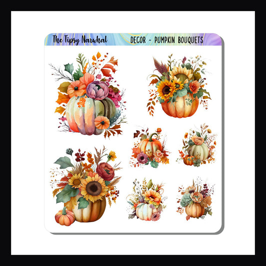 Pumpkin Bouquets Decor Sheet