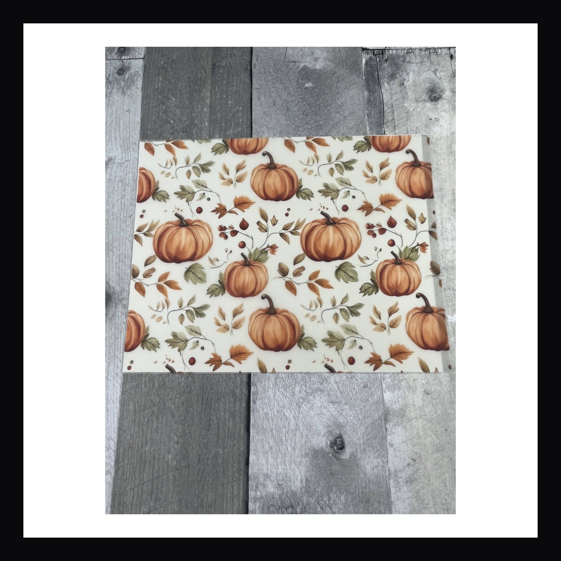 8x10 printed vellum, pumpkin vellum, vines, leaves, fall vellum, pumpkin vellum, autumn vellum, 