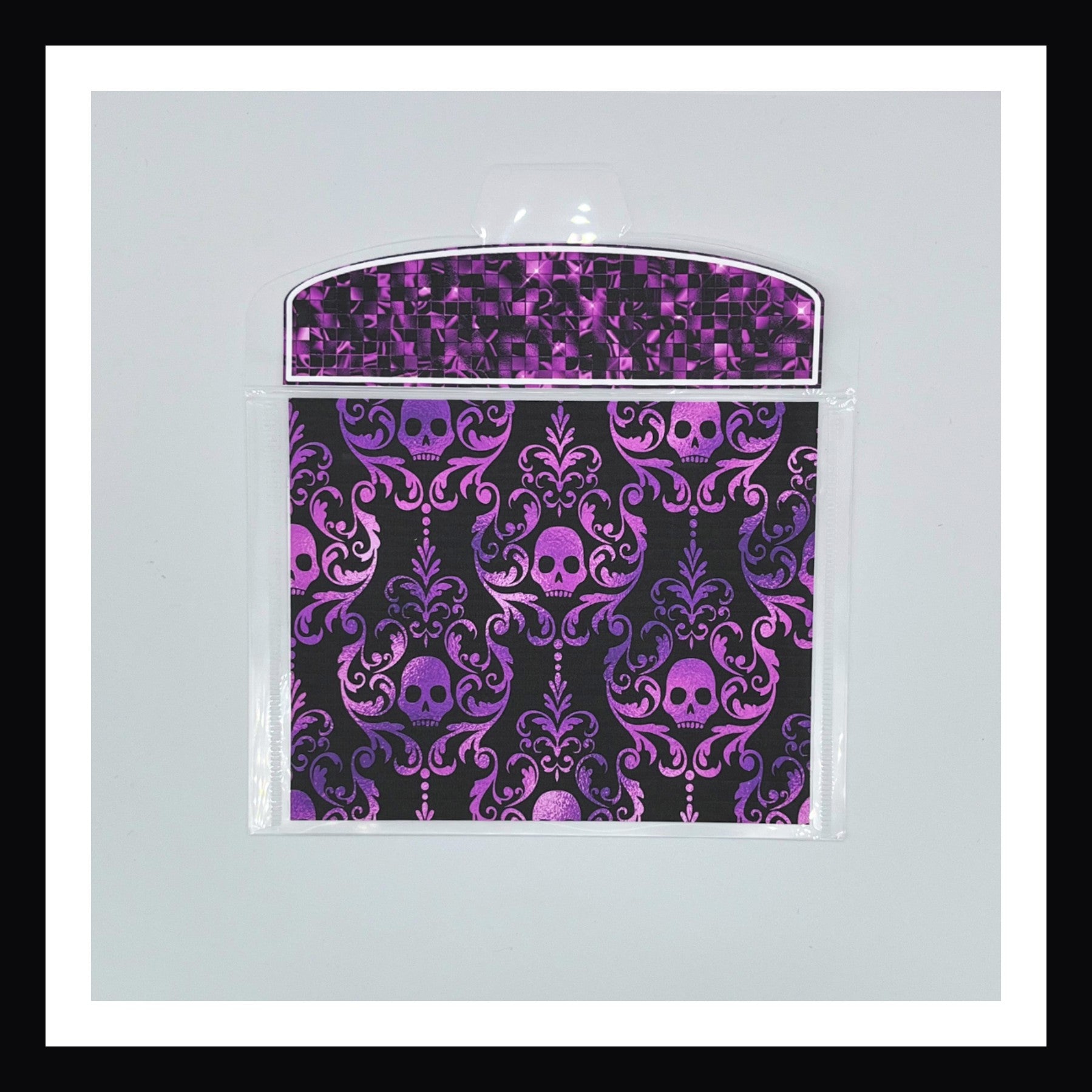 Halloween Glam Envelope shown in purple on a white background.