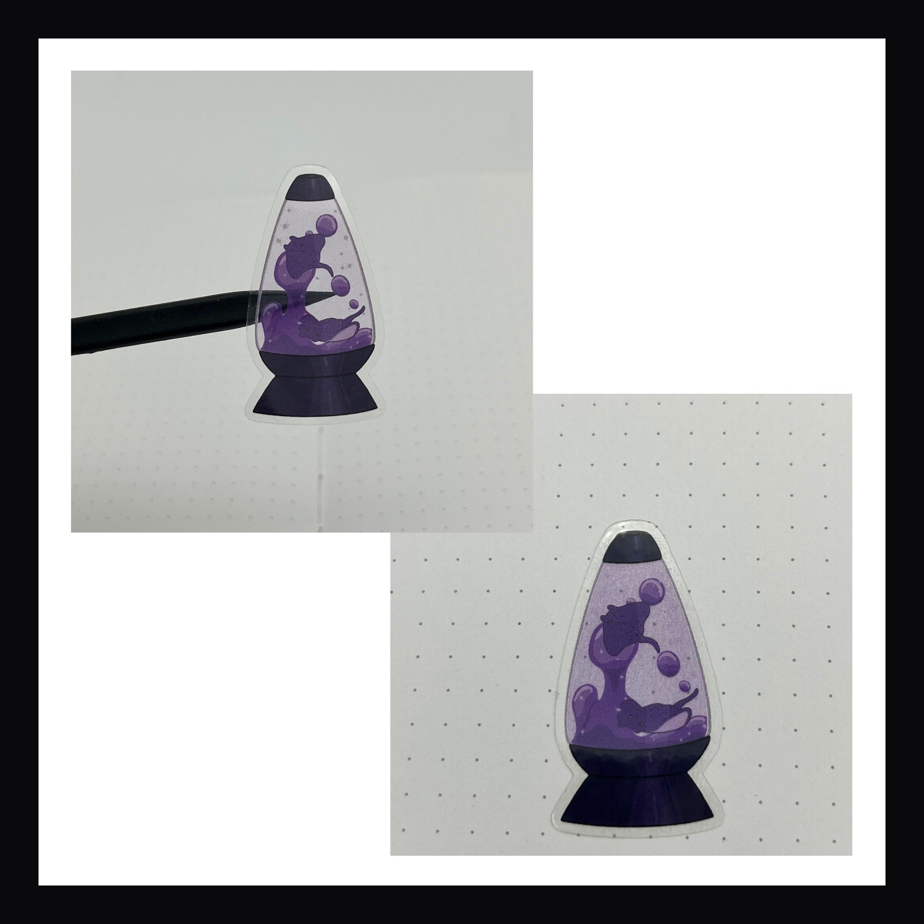 LIving Lava Lamps Vinyl Stickers - Purple/Manta Rays