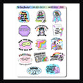 Rebel Mental Health Pt 2 Decor Sheet is a 5x7" sticker sheet.  It features 14 colorful stickers each with a unique sassy quote about mental health.  Sticker size varies by design.