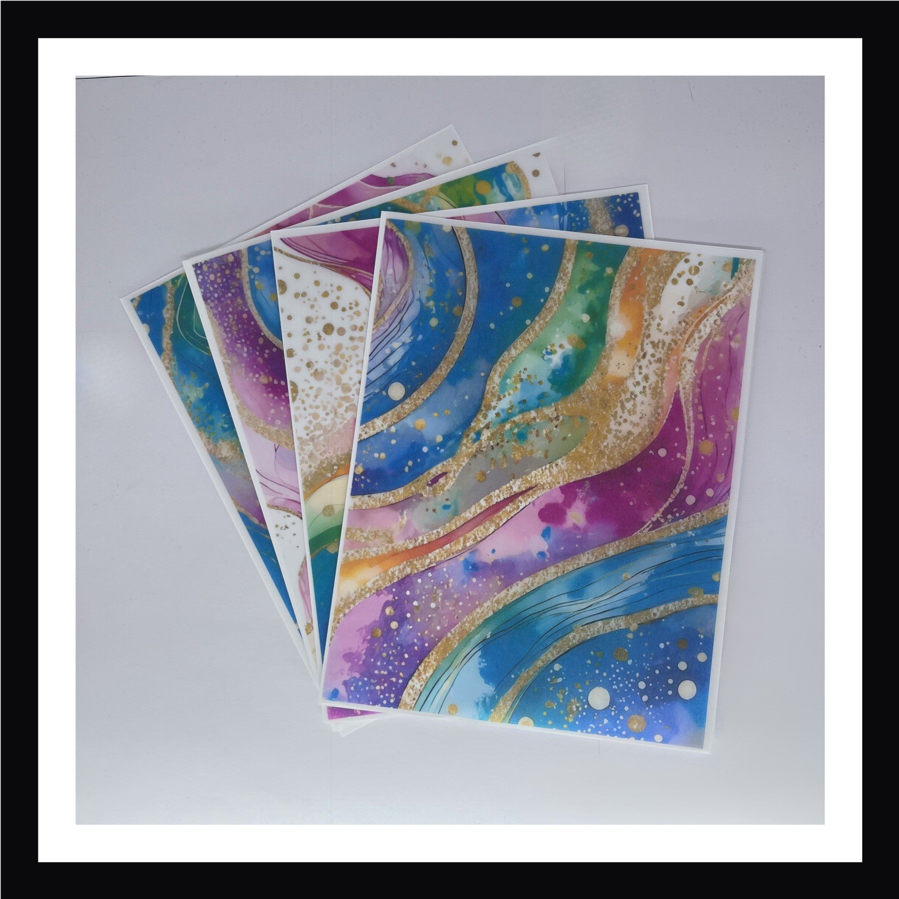 Rainbow Alcohol Ink Vellum