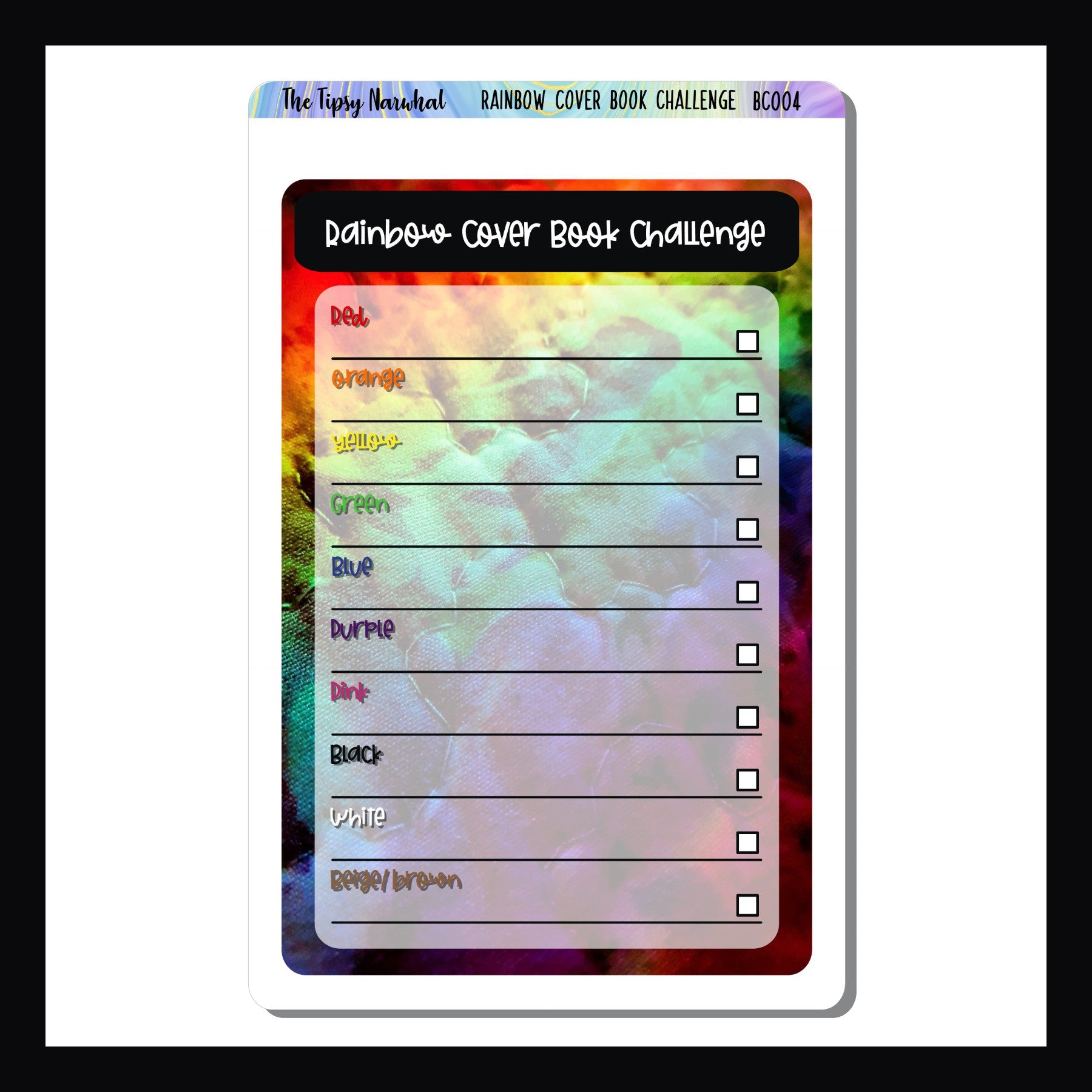 Rainbow Book Cover Challenge, reading prompts, reading challenge, book tracking, reading tracker, rainbow prompts