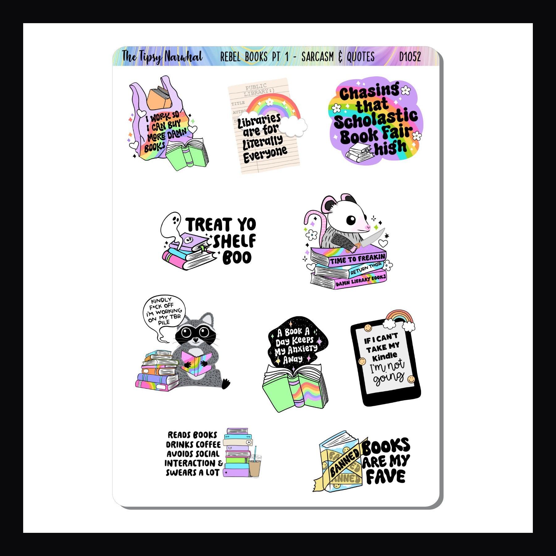 Digital Rebel Books Pt 1 Decor Sheet