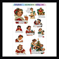 Retro Women Christmas Sarcasm & Quotes sticker sheet. Shown here on a white background.
