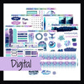 Revontulet Journal Kit Digital Bundle features a digital copy of the Revontulet Journal Kit plus matching decor sheet, rips & scribbles, washi sheet, Aurora Ice washi and functional set.