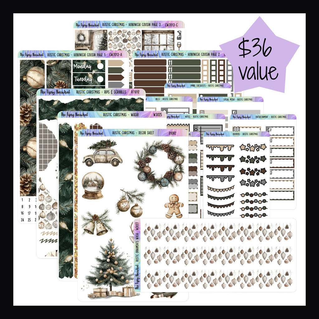 Rustic Christmas Hobonichi Cousin Bundle