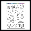 School Supplies sticker sheet features popular back to school images in a ready to color sticker format.  Part of the Huephoria Sticker Collection.