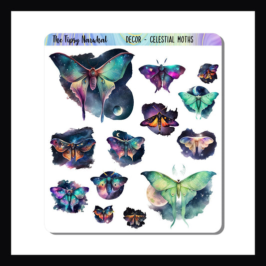 Celestial Moths Decor Sheet