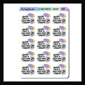 So Many Problems Sarcasm & Quotes sheet contains 15 adorable stickers featuring a raccoon and the statement "Houston I Have So Many Damn Problems"