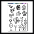 Spooky Food themed stickers to add a bit of fright to your culinary designs.  Part of the Huephoria Sticker Collection.