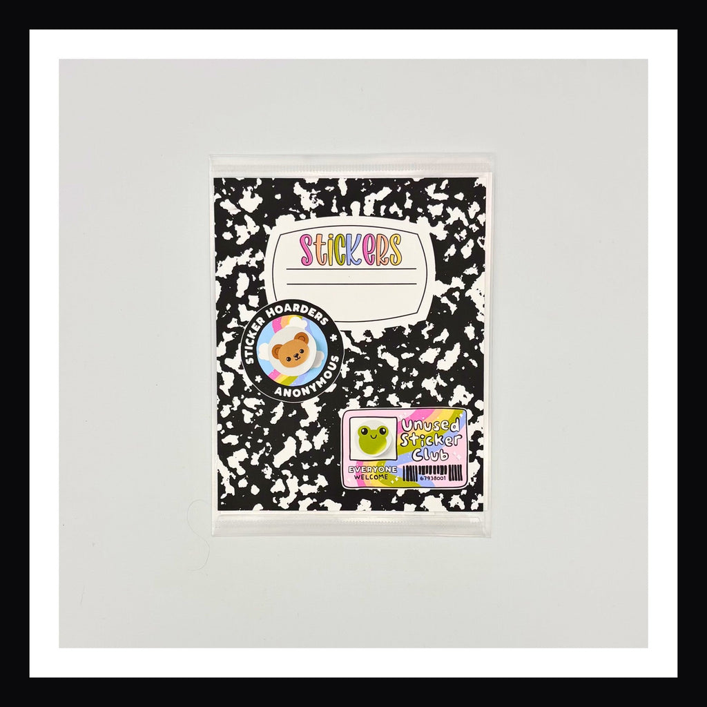 Sticker Storage Envelope featuring Sticker Club design shown on a white background