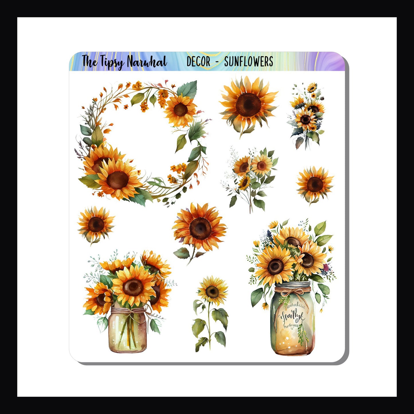 Sunflowers Decor Sheet