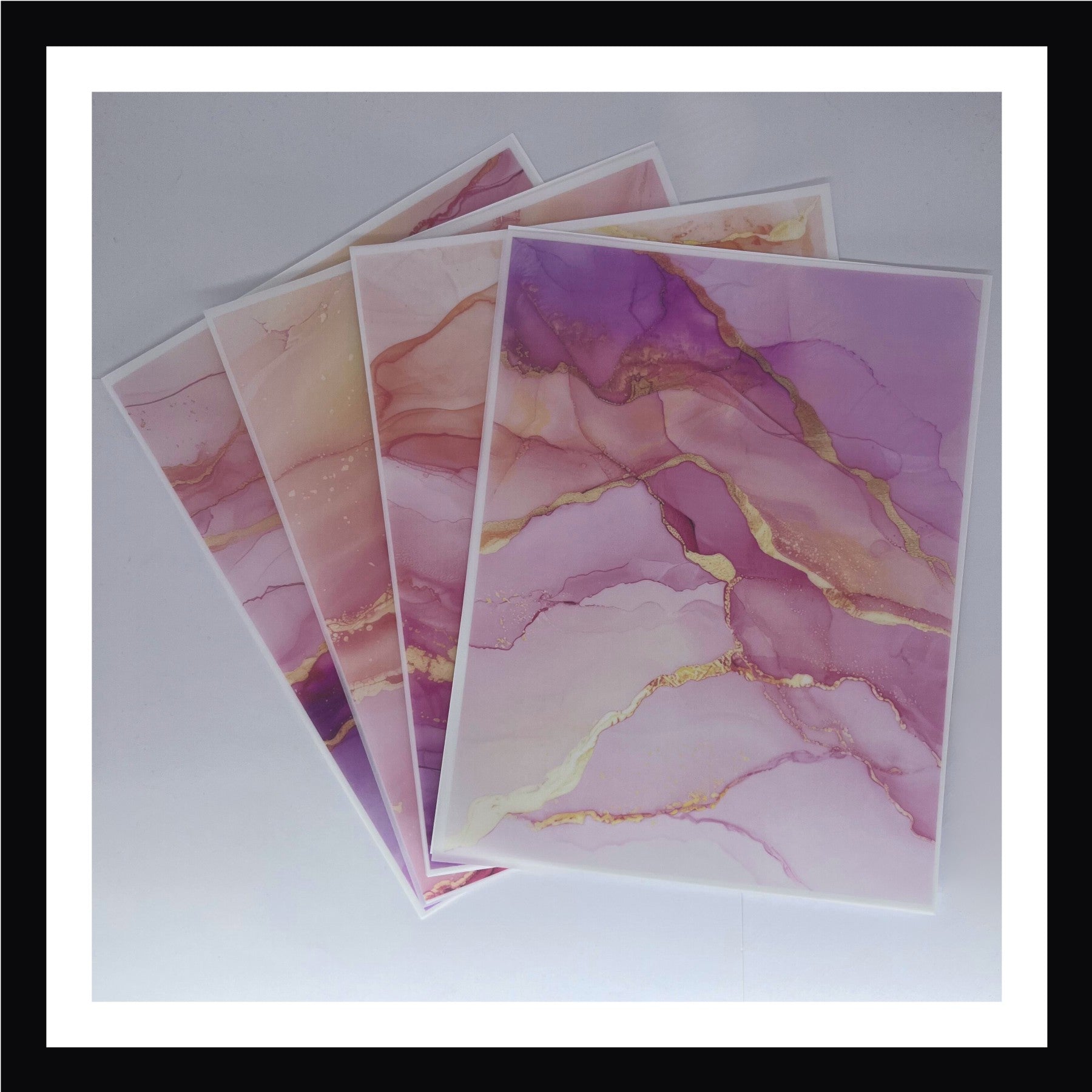 Sunset Alcohol Ink Vellum