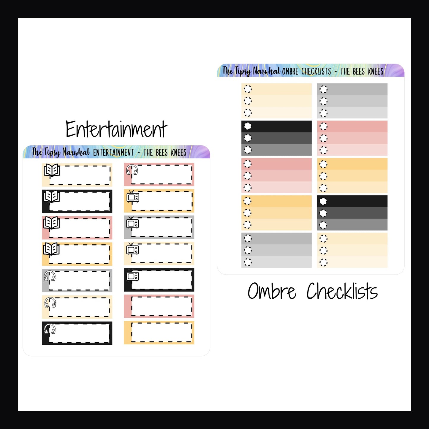 Digital The Bees Knees Functional Add-ons Entertainment stickers and ombre checklists.