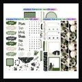 The Damp and The Dead Journal Sticker Kit consists of 3 sticker sheets focused on decor rather functionality.  The kit features an eerie haunted mansion theme with ghosts, graveyards, and plenty of moss. 