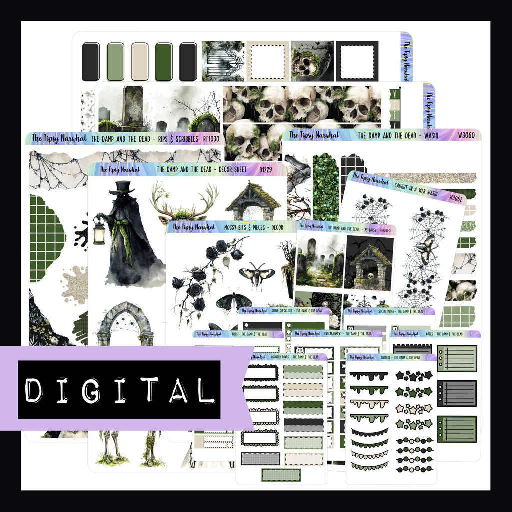 The Damp and The Dead  Printable Hobonichi Weeks Kit