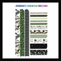 The Damp and The Dead Washi Sticker Sheet features 14 strips of washi stickers.  All match The Damp and The Dead weekly kits.