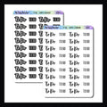 Two sheets of To Do stickers both shown on a white background.