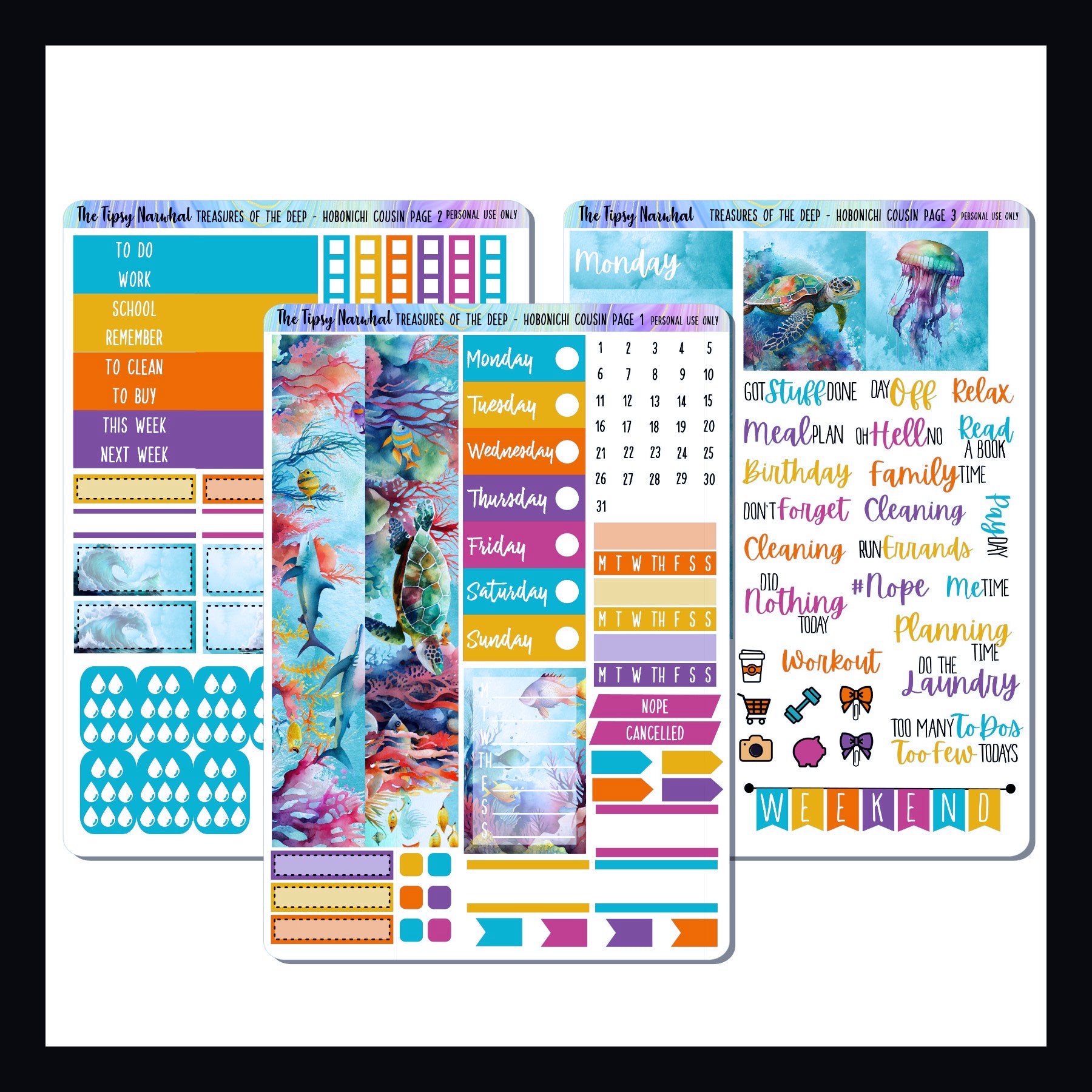 Treasures of the Deep Hobonichi Cousin Kit