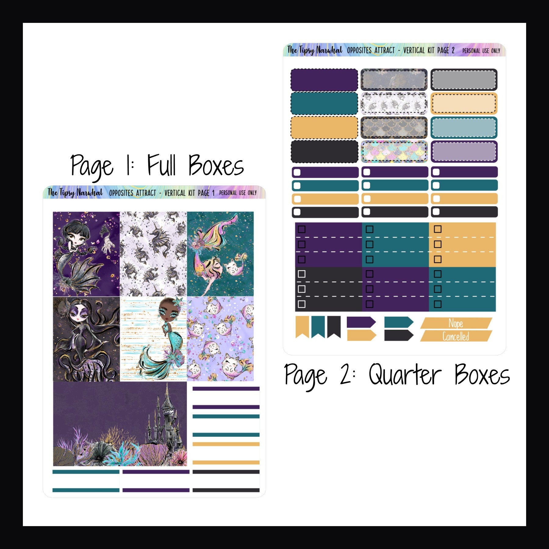 Opposites Attract Vertical Weekly Kit