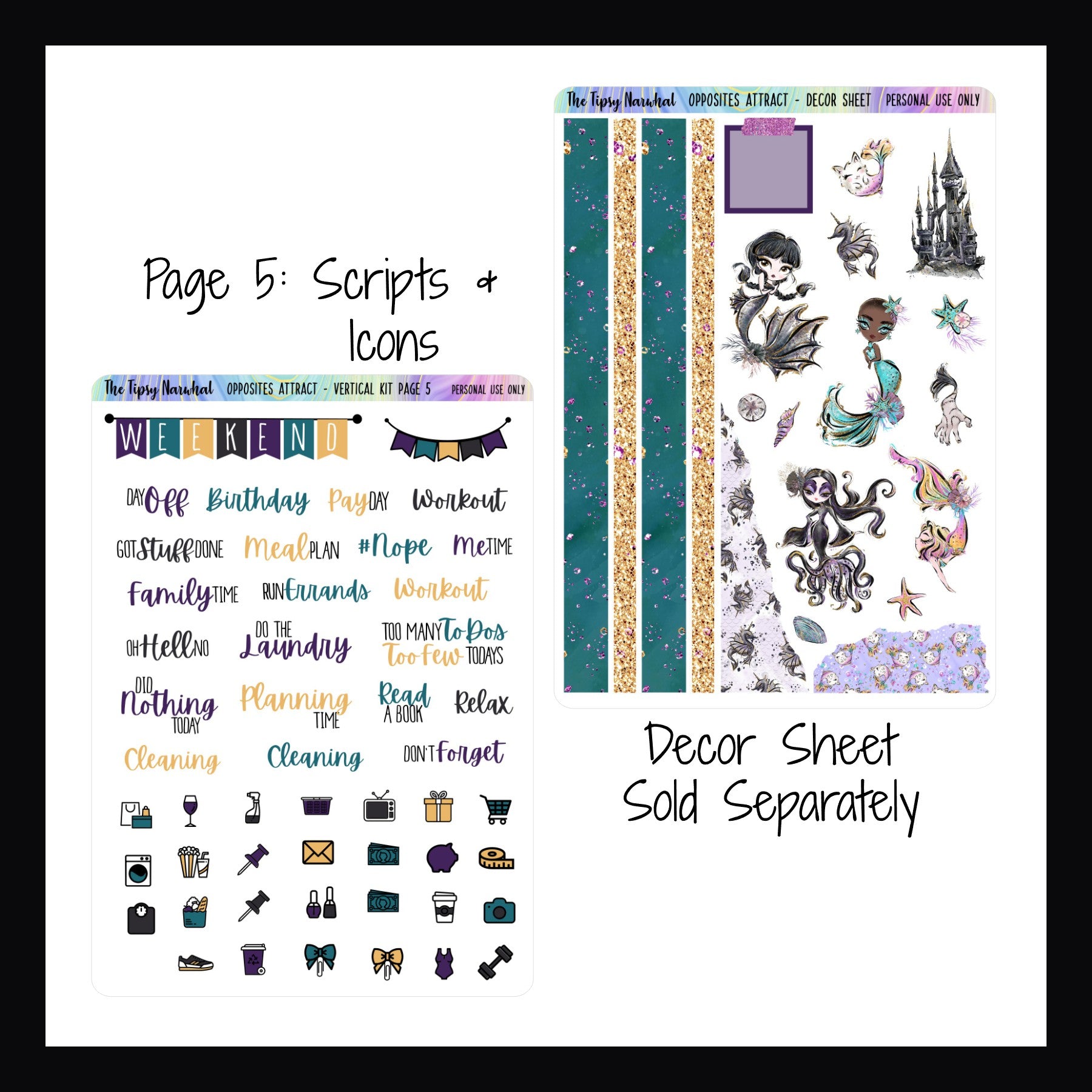 Opposites Attract Vertical Weekly Kit