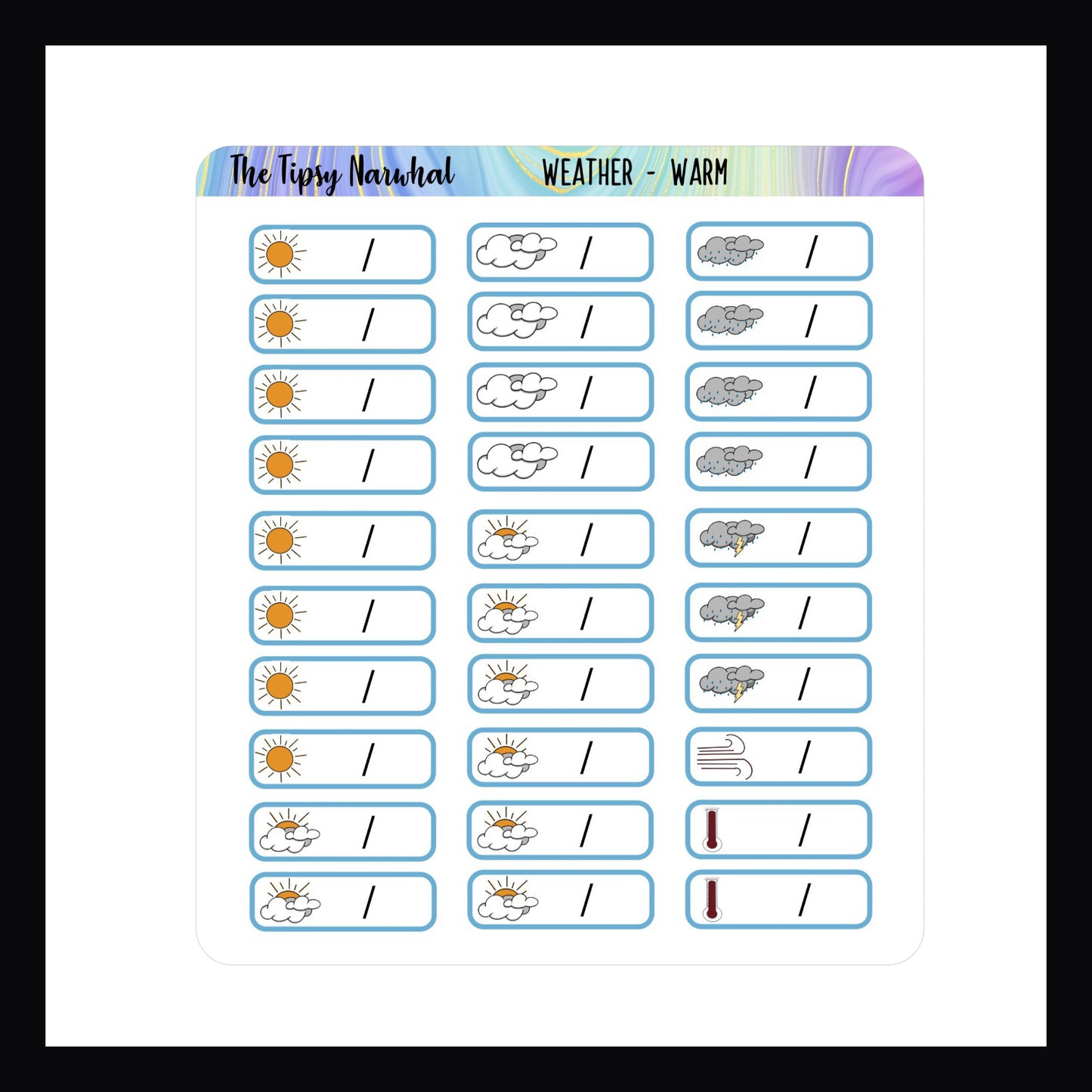 Weather Tracking Stickers